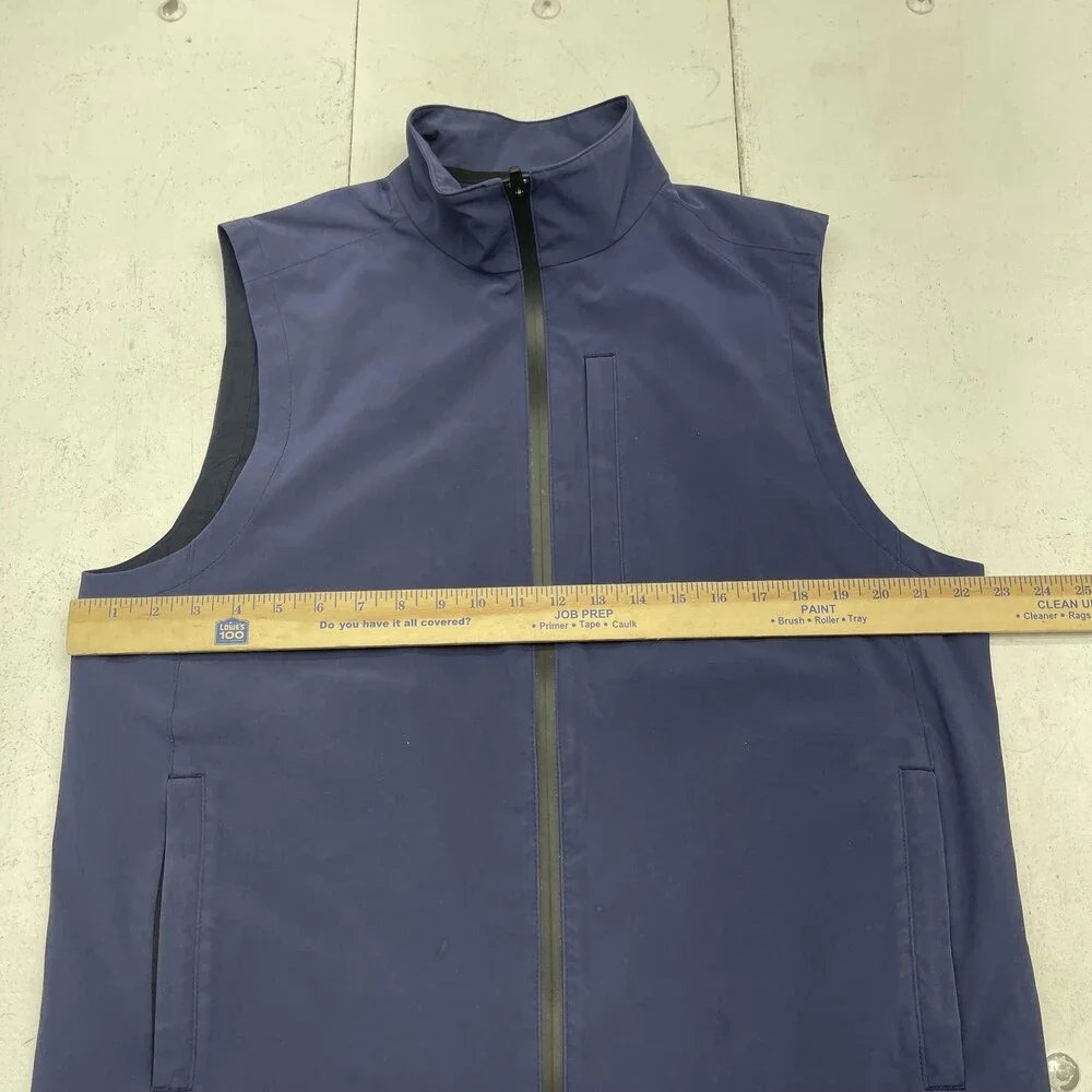 Vineyard Vines Vest Mens Medium Blue OTG Soft Shell Zip Front Golf - Picture 6 of 7